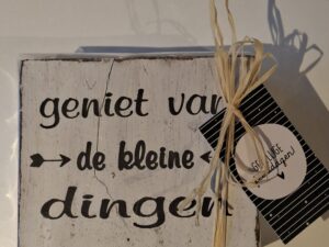 waxinelicht houder met tekst